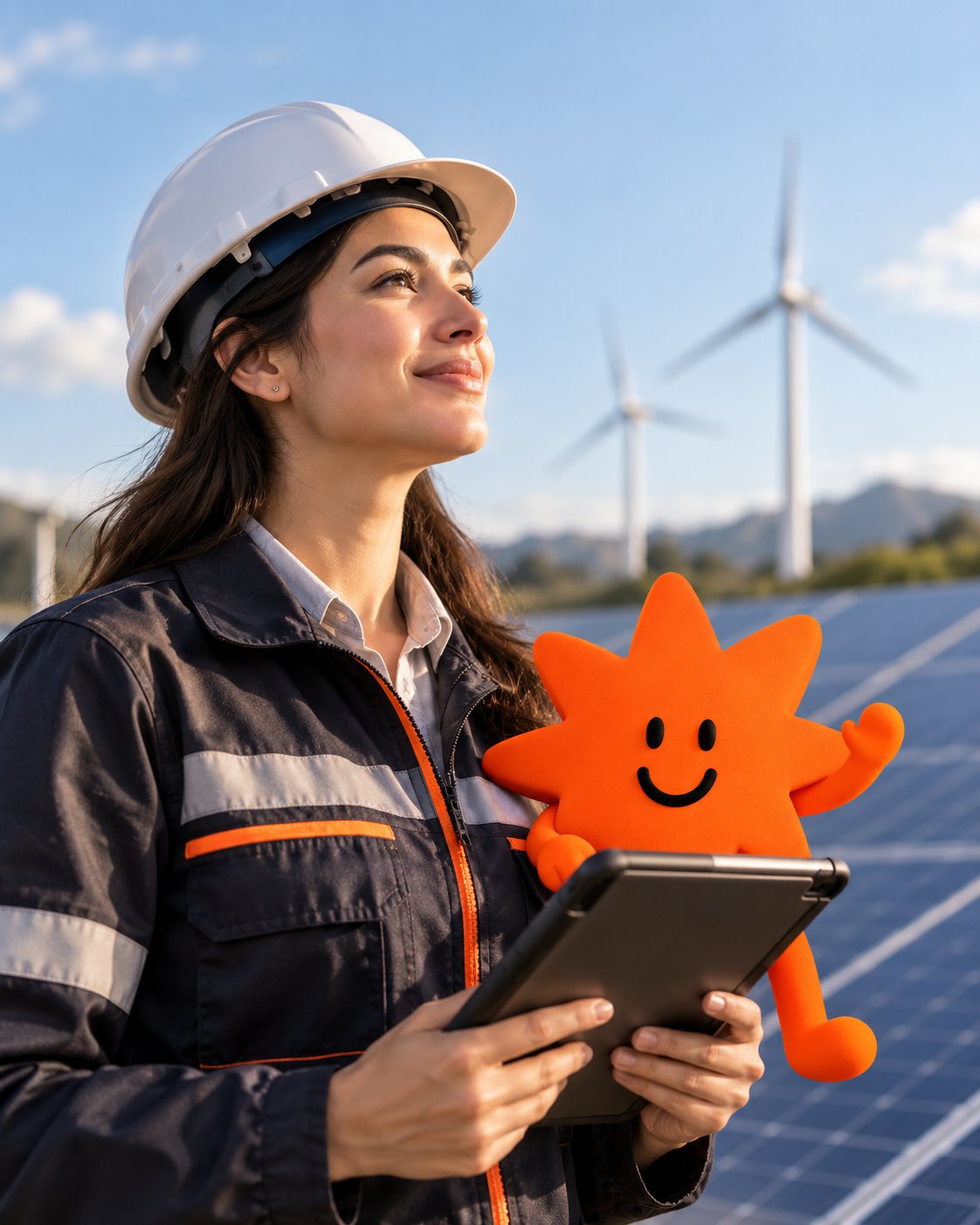 Instalación — técnico con tablet + Taiyo